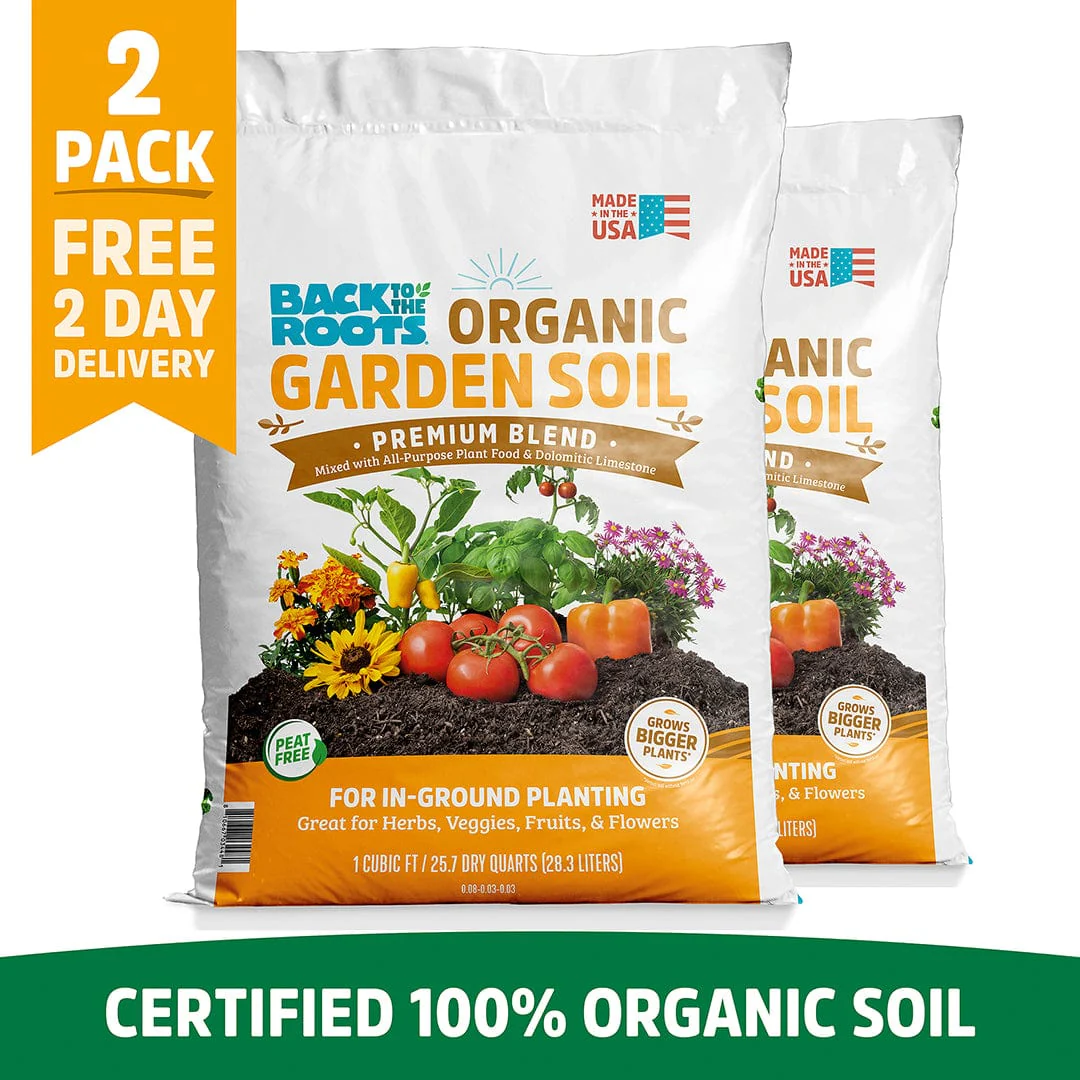 Organic Premium Blend Garden Soil 1 cu.ft. – 2 Pack