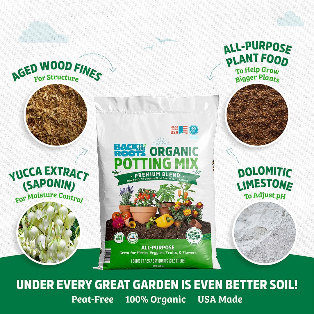 Organic Premium Blend Potting Mix 1 cu.ft. – 4 Pack - Image 4