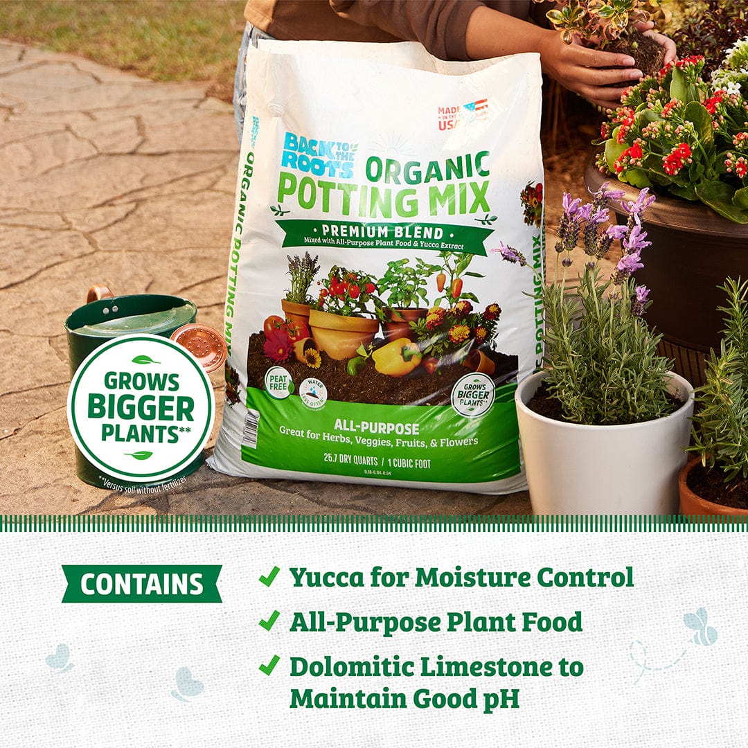 Organic Premium Blend Potting Mix 1 cu.ft. – 12 Pack - Image 7