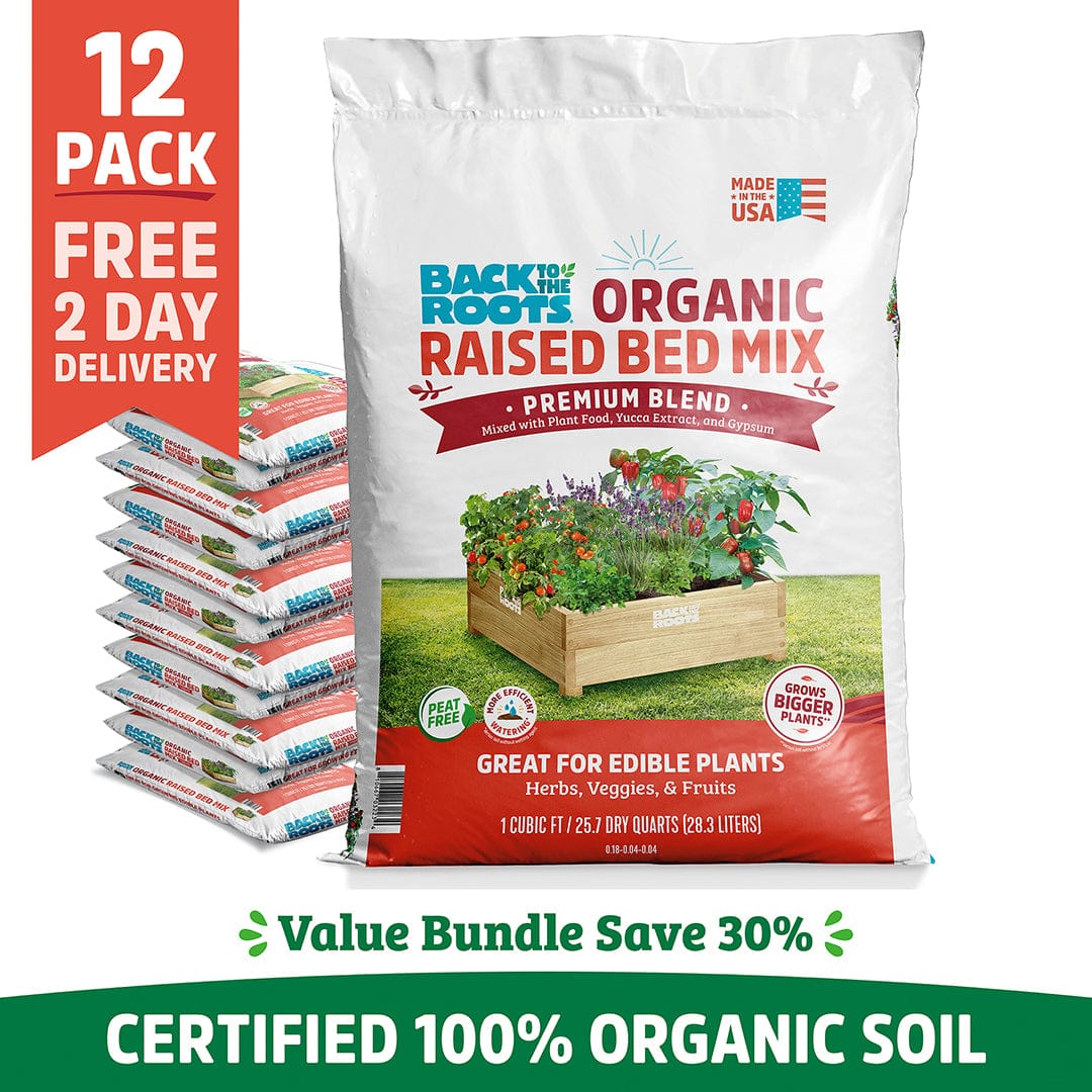 Organic Premium Blend Raised Bed Mix 1 cu.ft. – 12 Pack