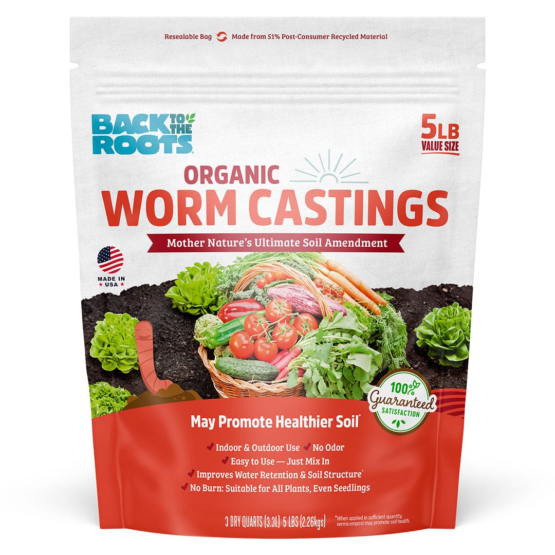 Organic Worm Castings 5lb Pouch