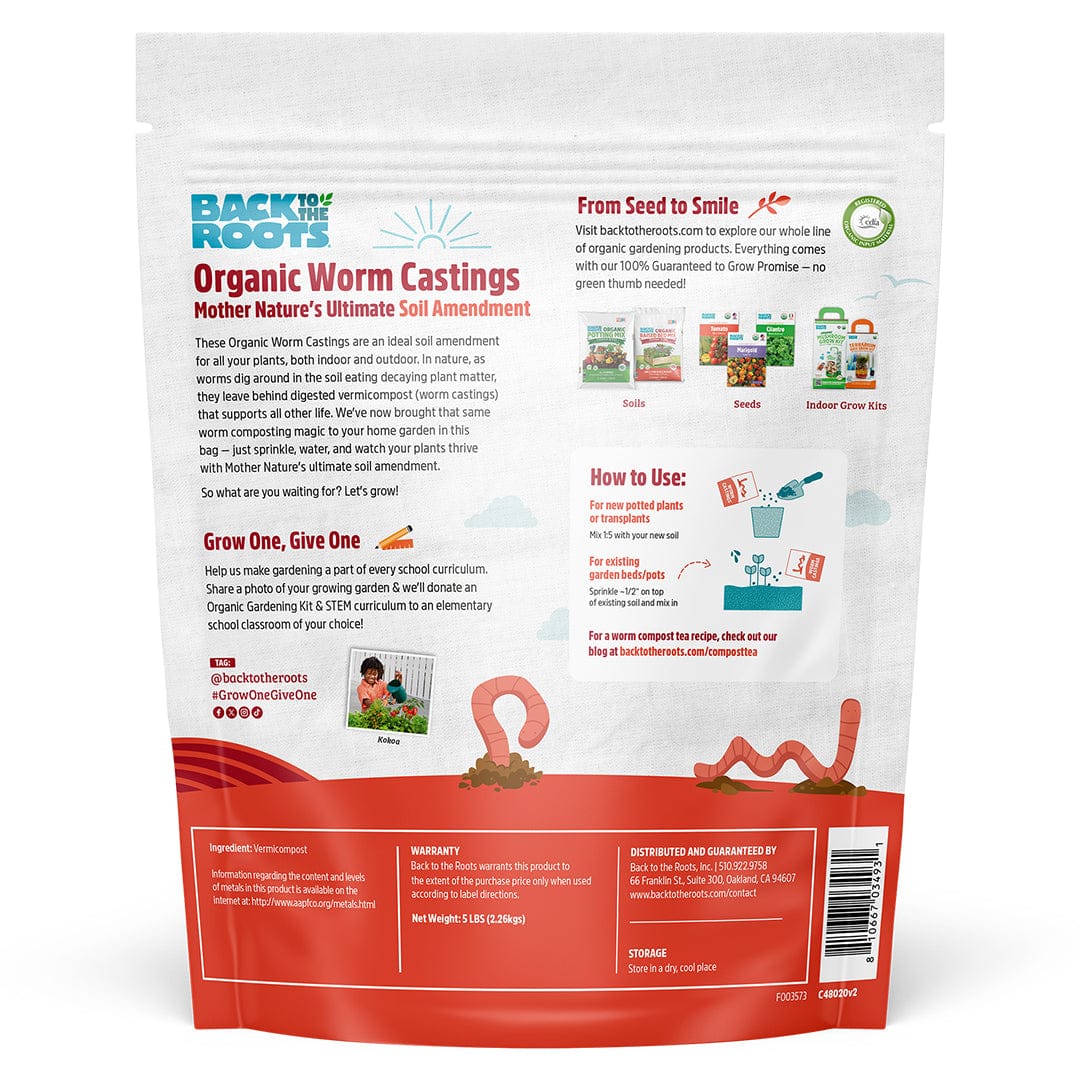 Organic Worm Castings 5lb Pouch - Image 9